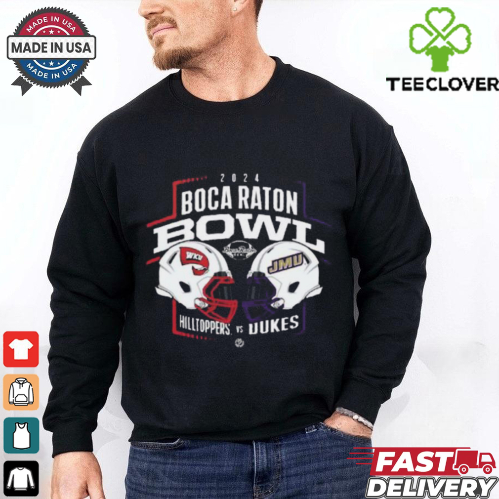 James Madison Dukes vs Western Kentucky Hilltoppers Football 2024 Head To Head Boca Raton Bowl Fau Stadium Helmet Unisex T Shirt James Madison Dukes vs Western Kentucky Hilltoppers Football 2024 Head To Head Boca Raton Bowl Fau Stadium Helmet Unisex T Shirt