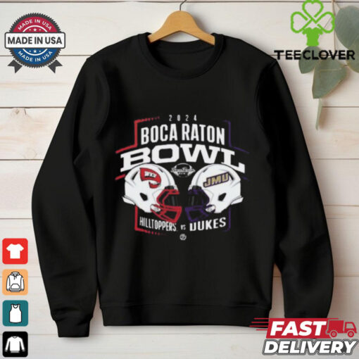 James Madison Dukes vs Western Kentucky Hilltoppers Football 2024 Head To Head Boca Raton Bowl Fau Stadium Helmet Unisex T Shirt