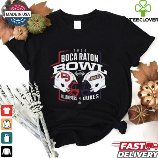 James Madison Dukes vs Western Kentucky Hilltoppers Football 2024 Head To Head Boca Raton Bowl Fau Stadium Helmet Unisex T Shirt