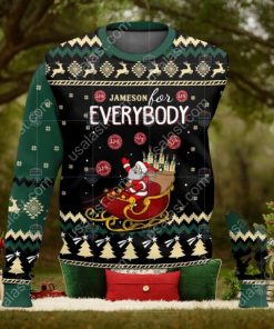Jameson For Everybody Santa Sleigh Ugly Christmas Sweater