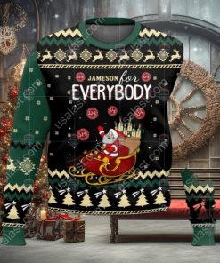Jameson For Everybody Santa Sleigh Ugly Christmas Sweater