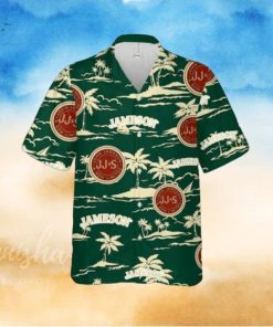 Jameson Hawaiian Button Up Shirt Island Palm Leaves Shirt