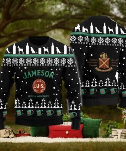 Jameson Puppy Snowflake Pattern Ugly Christmas Sweater Xmas Gift Men And Women Christmas Sweater