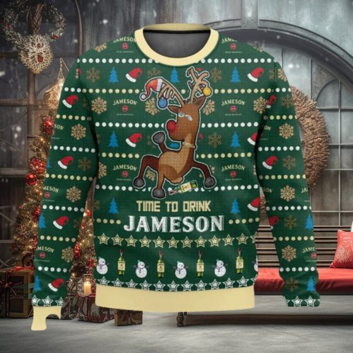 Jameson Reindeer Time To Drink Ugly Christmas Sweater