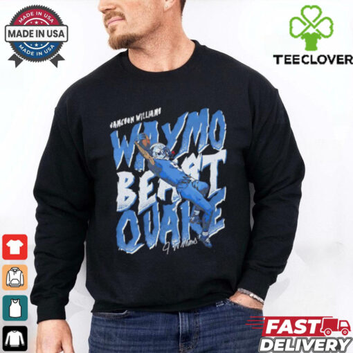 Jameson Williams Detroit Liosn Waymo Beast Quake signature shirt
