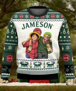 Jameson x One Pice Luffy Zoro Ugly Christmas Sweater