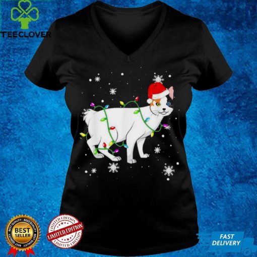 Japanese Bobtail Cat Christmas Lights Christmas Cat Santa Shirt