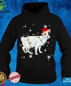 Japanese Bobtail Cat Christmas Lights Christmas Cat Santa Shirt