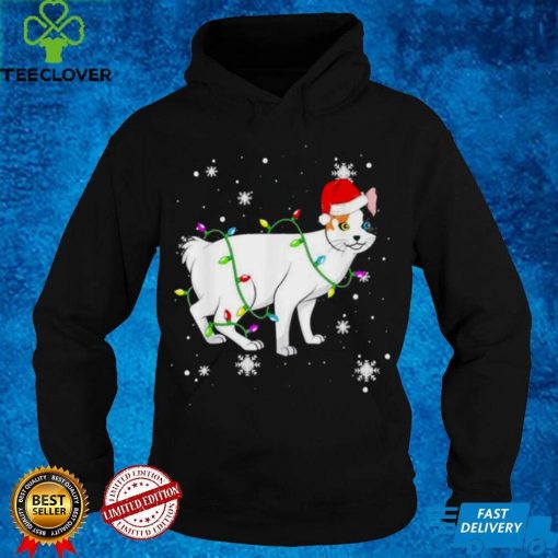 Japanese Bobtail Cat Christmas Lights Christmas Cat Santa Shirt