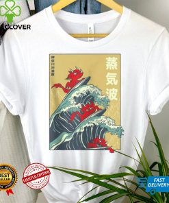 Japanese Style Big Wave Surfing Dragons Zip Shirt tee