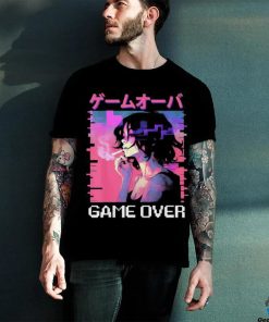Japanese Vaporwave Sad Anime Girl Game Over Indie Aesthetic T Shirt