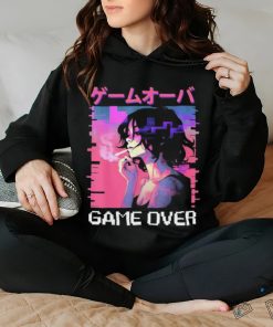 Japanese Vaporwave Sad Anime Girl Game Over Indie Aesthetic T Shirt