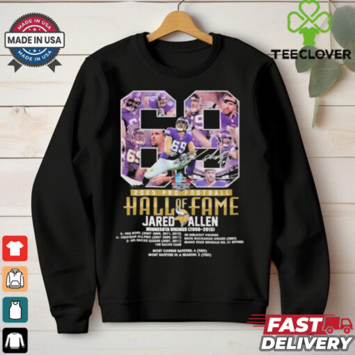Jared Allen Hall Of Fame 2025 Pro Football Minnesota Vikings Signature T shirts
