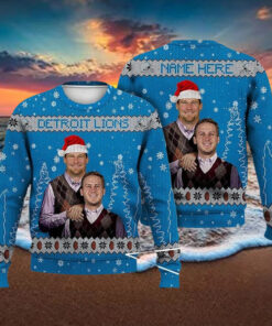 Jared Goff Dan Campbell Ugly Christmas Sweater, Step Brothers Football Sweater