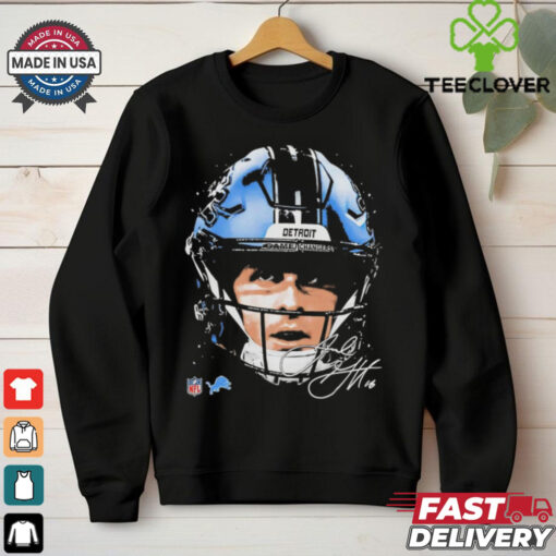 Jared Goff Detroit Lions NFL football big face signature graphic shirt