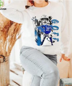 Jared Goff number 16 Detroit Lions football player pose gift shirt