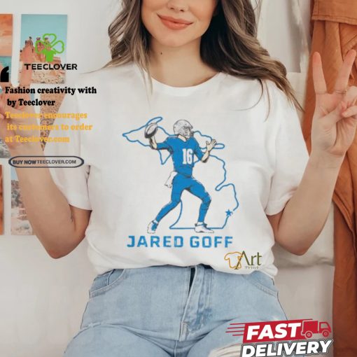 Jared Goff state star Detroit Lions football shirt