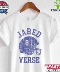Jared Verse Los Angeles Rams NFL Football Helmet Font Vintage Shirt, featuring a retro-inspired design with Jared Verse’s name and the Los Angeles Rams’ iconic helmet logo in a classic football font. This shirt offers a stylish, vintage look, perfect for fans who want to celebrate both the player and the team in a throwback style.