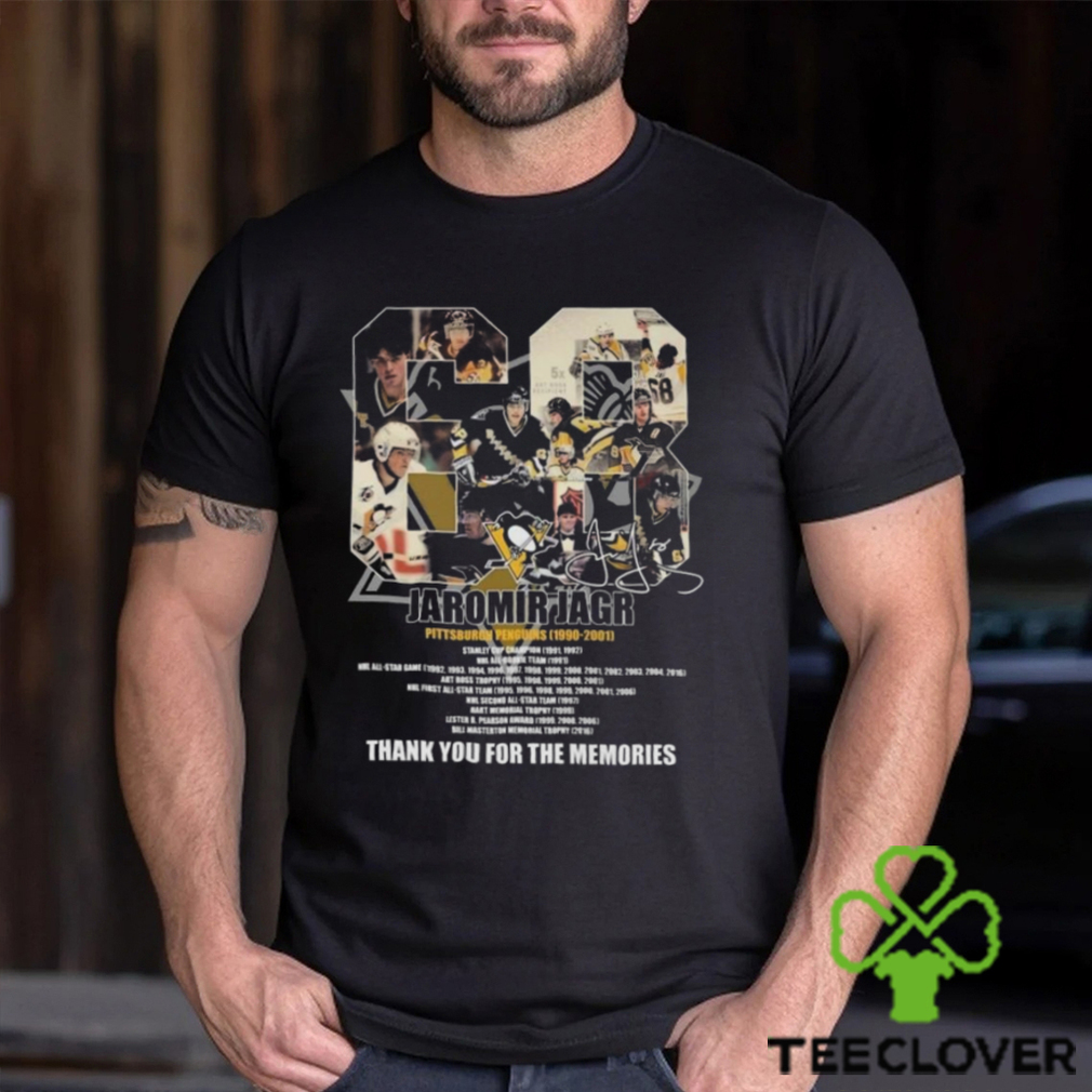Jaromir Jagr Pittsburgh Penguins 1990 2001 Thank You For The Memories Signature shirt Jaromir Jagr Pittsburgh Penguins 1990 2001 Thank You For The Memories Signature shirt