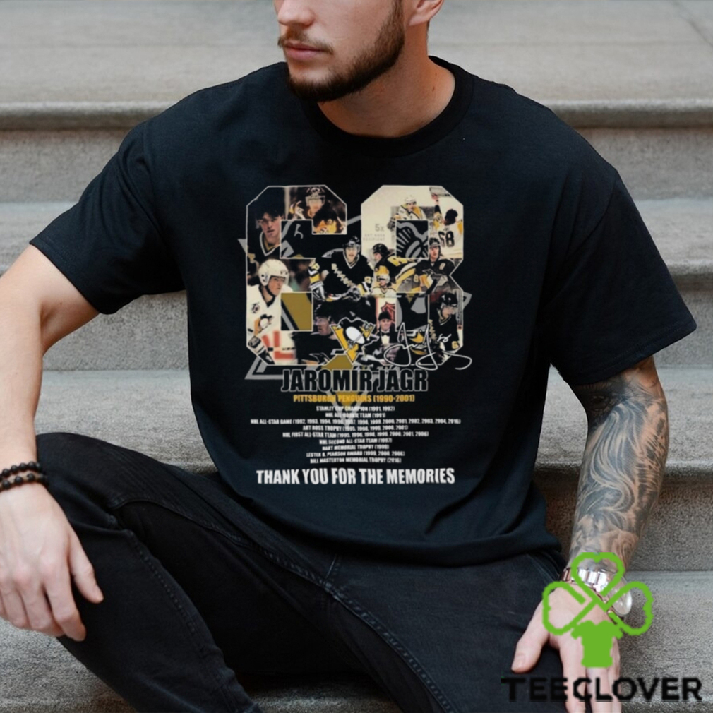 Jaromir Jagr Pittsburgh Penguins 1990 2001 Thank You For The Memories Signature shirt Jaromir Jagr Pittsburgh Penguins 1990 2001 Thank You For The Memories Signature shirt