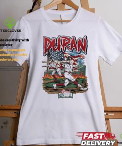 Jarren Duran and US flag baseball design cartoon shirt