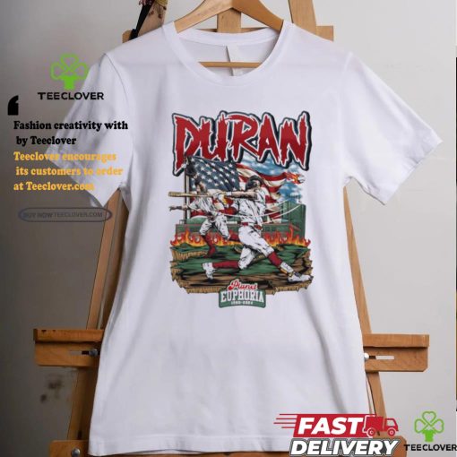 Jarren Duran and US flag baseball design cartoon shirt