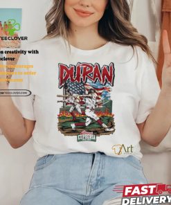 Jarren Duran and US flag baseball design cartoon shirt