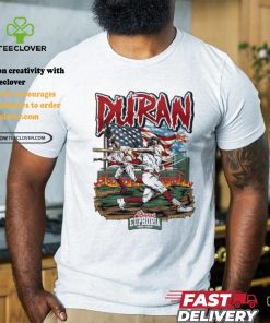 Jarren Duran and US flag baseball design cartoon shirt
