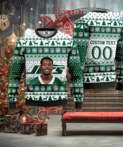 Jarrick Bernard Converse New York Jets Custom Christmas Sweater