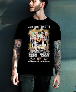 Jason Aldean And Toby Keith Country Music Legends Thank You For The Memories Signatures Shirt