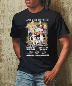 Jason Aldean And Toby Keith Country Music Legends Thank You For The Memories Signatures Shirt