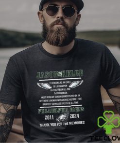 Jason Kelce 62 Philadelphia Eagles 2011 2024 Thank You Shirt