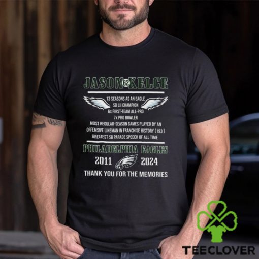 Jason Kelce 62 Philadelphia Eagles 2011 2024 Thank You Shirt