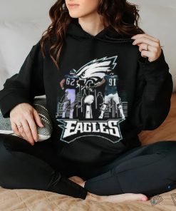 Jason Kelce And Fletcher Cox Philadelphia Eagles Skyline Signatures Shirt