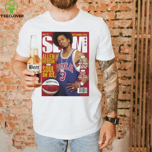 Jason Kelce Wearing Old School Isue Slam Allen Iverson Is Soul On Ice Shirt