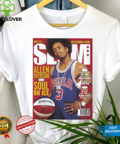 Jason Kelce Wearing Old School Isue Slam Allen Iverson Is Soul On Ice Shirt