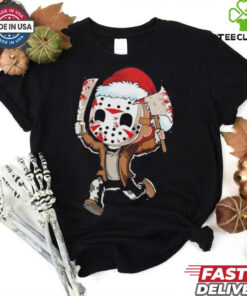 Jason Myers Friday The 13th Santa Merry Christmas Tee Shirt