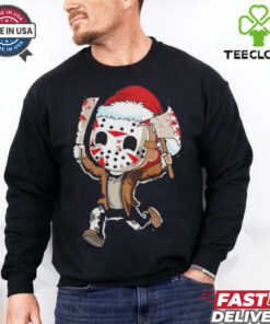 Jason Myers Friday The 13th Santa Merry Christmas Tee Shirt