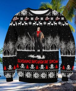 Jason Voorhees Slashing For Christmas Gifts 3D Printed Ugly Christmas Sweater