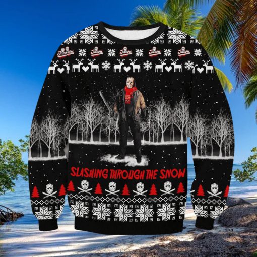 Jason Voorhees Slashing For Christmas Gifts 3D Printed Ugly Christmas Sweater