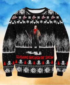 Jason Voorhees Slashing For Christmas Gifts 3D Printed Ugly Christmas Sweater