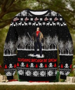 Jason Voorhees Slashing Ugly Sweater
