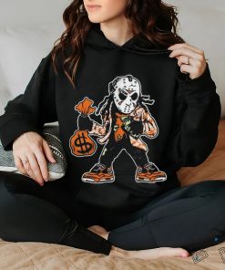Jason Voorhees wear jordan 5 and holding money bag vector shirt