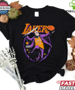 Jason Voorhees x NBA Los Angeles Lakers Graphic 2024 t shirt