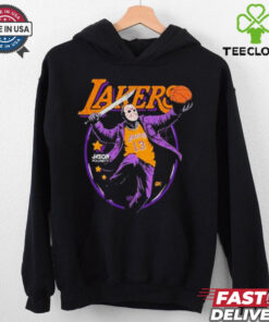 Jason Voorhees x NBA Los Angeles Lakers Graphic 2024 t shirt