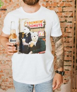 Jason and Micheal Myers Dunkin Donuts Halloween Horror Movie Sweathoodie, sweater, longsleeve, shirt v-neck, t-shirt