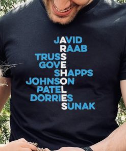 Javid Raab Truss Gove Shapps Johnson Patel Dorries Sunak T Shirt