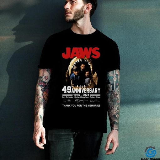 Jaws 49th Anniversary 1975 2024 Thank You For The Memories T Shirt