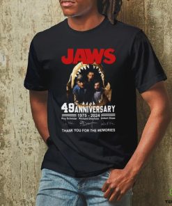 Jaws 49th Anniversary 1975 2024 Thank You For The Memories T Shirt