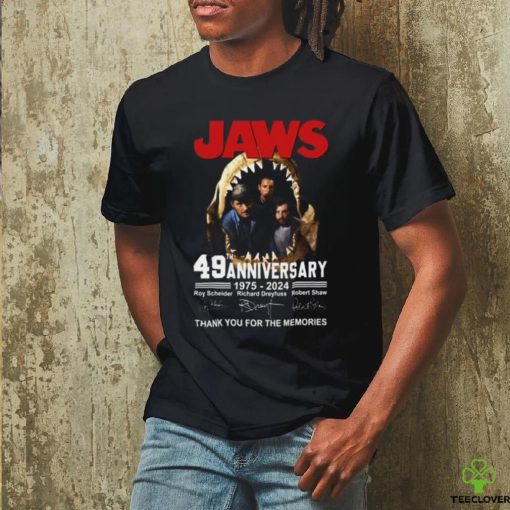 Jaws 49th Anniversary 1975 2024 Thank You For The Memories T Shirt